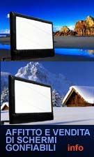 noleggio e vendita  di  schermo  gigante per  proiezioni gonfiabile, schermi gonfiabili